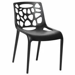Beliani Silla De Comedor Negra MORGAN