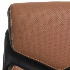 Beliani Silla De Oficina Reclinable De Poliéster Marrón Dorado/negro/plateado FORMULA 1 -Sillas Ventas undef src sa picid 187223 type whitesh image scaled