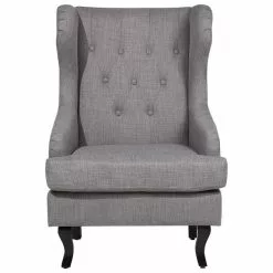 Beliani Sillón De Poliéster Gris/negro ALTA -Sillas Ventas undef src sa picid 198648 type whitesh image scaled