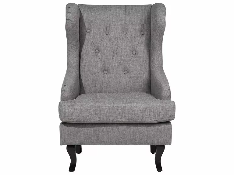 Beliani Sillón De Poliéster Gris/negro ALTA - Imagen 8