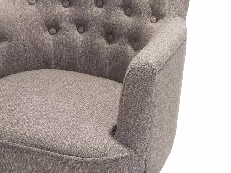 Beliani Sillón Tapizado Gris Claro ALESUND 5 Beliani Sillón Tapizado Gris Claro ALESUND - Imagen 4