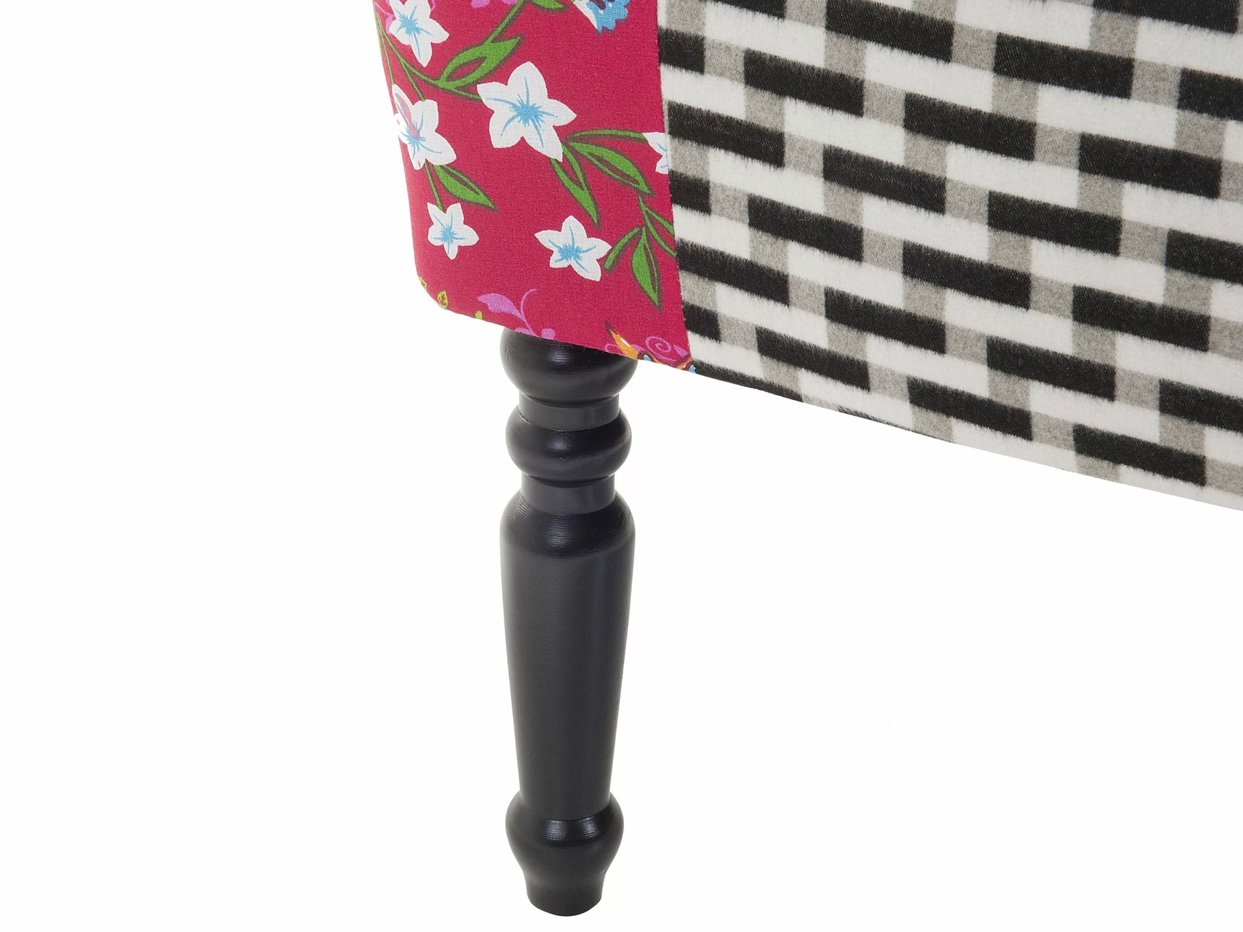 Beliani Sillón Patchwork Multicolor MANDAL - Imagen 7