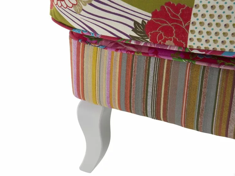 Beliani Sillón Tapizado Patchwork Multicolor MOLDE 8 Beliani Sillón Tapizado Patchwork Multicolor MOLDE - Imagen 6