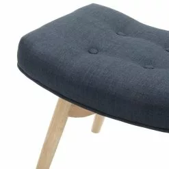 Beliani Sillón Tapizado Con Reposapiés Azul Marino VEJLE -Sillas Ventas undef src sa picid 254092 type whitesh image scaled