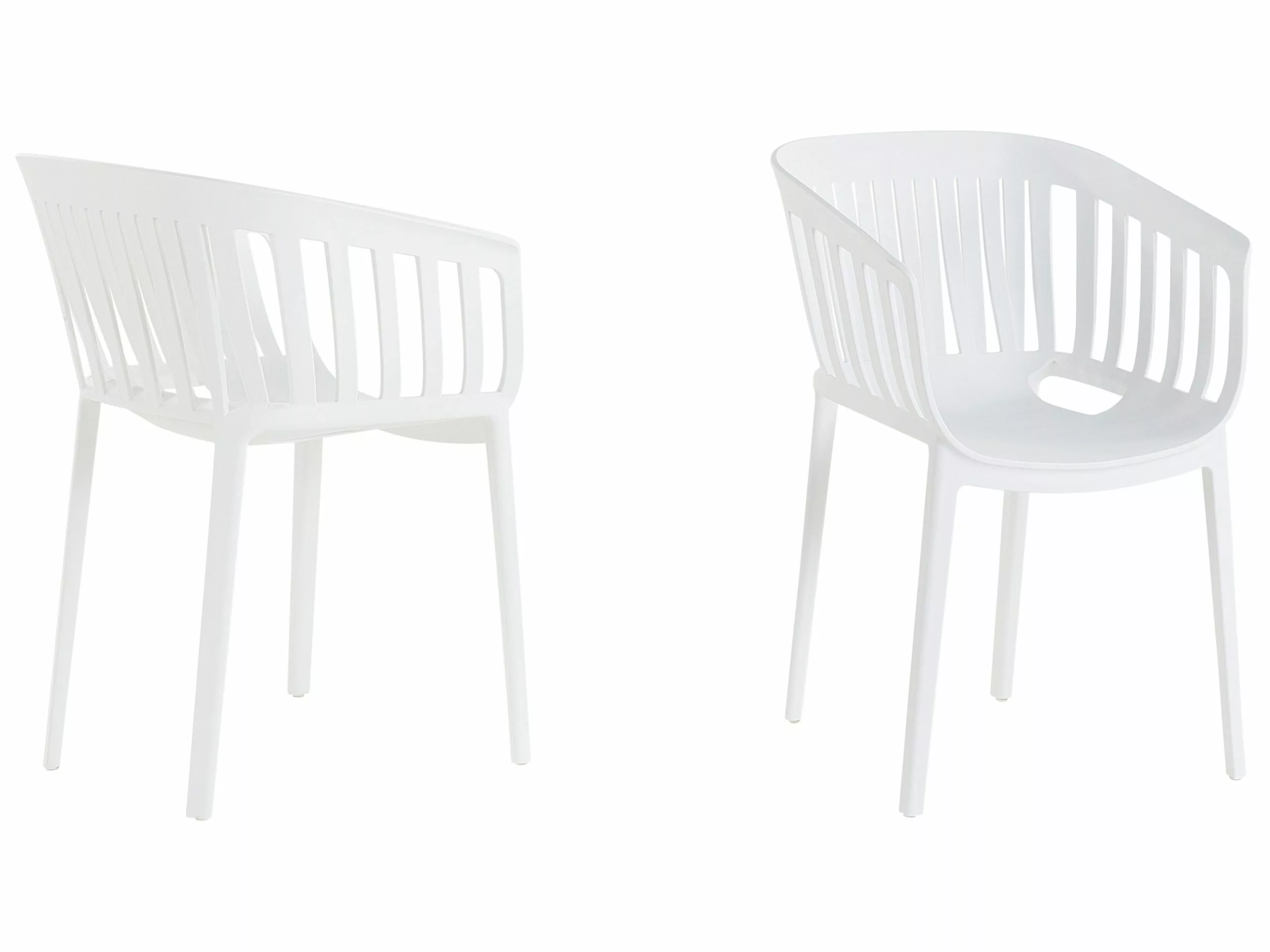 Beliani Silla De Comedor Blanca DALLAS - Imagen 3