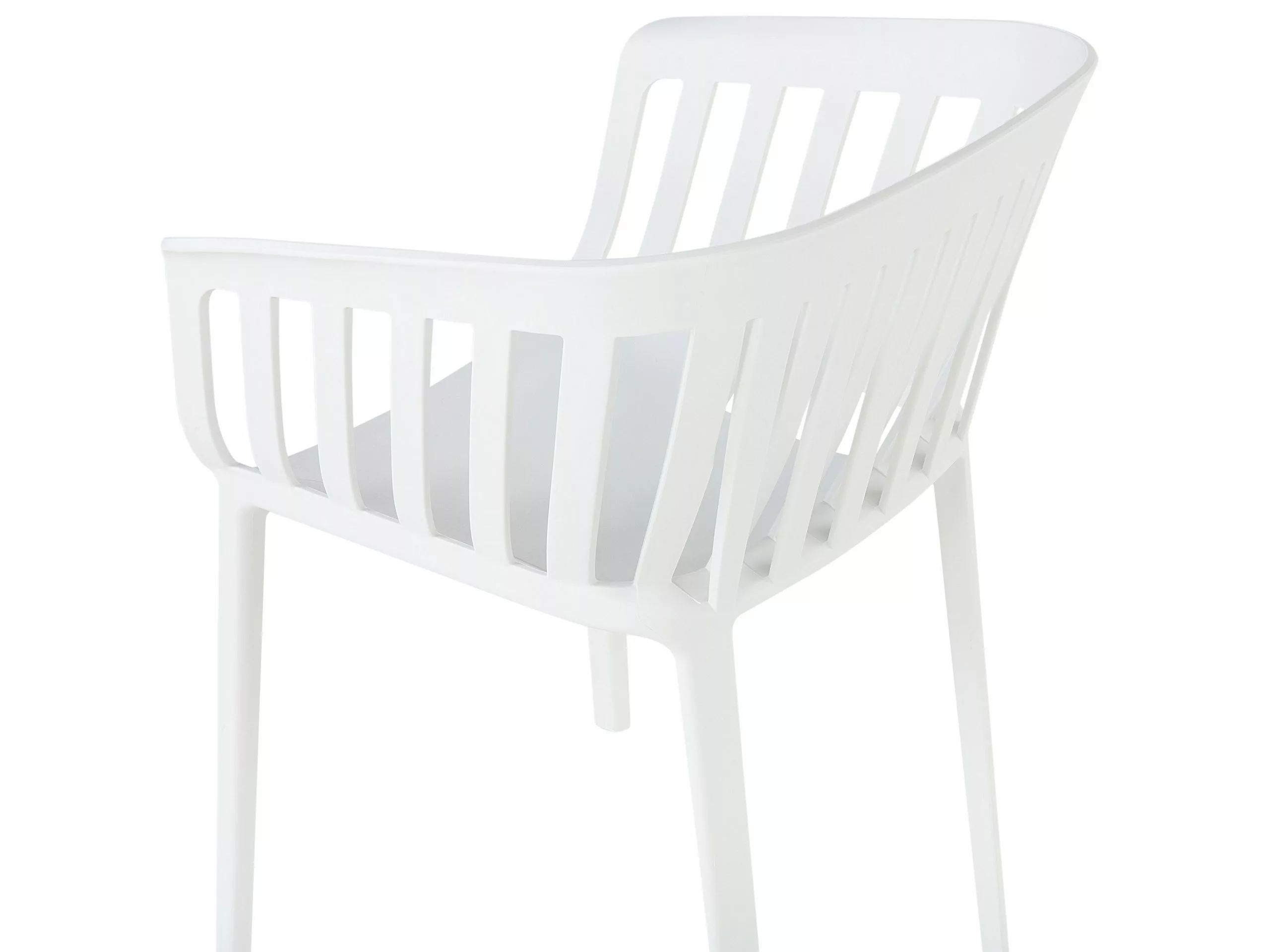 Beliani Silla De Comedor Blanca DALLAS - Imagen 5