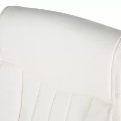 Beliani Silla De Oficina Reclinable De Piel Sintética Blanco Crema/plateado TRIUMPH -Sillas Ventas undef src sa picid 493753 type whitesh image scaled