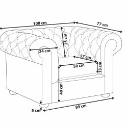 Beliani Sillón En Piel Color Marrón CHESTERFIELD 19 Beliani Sillón En Piel Color Marrón CHESTERFIELD -Sillas Ventas undef src sa picid 538597 type whitesh image scaled