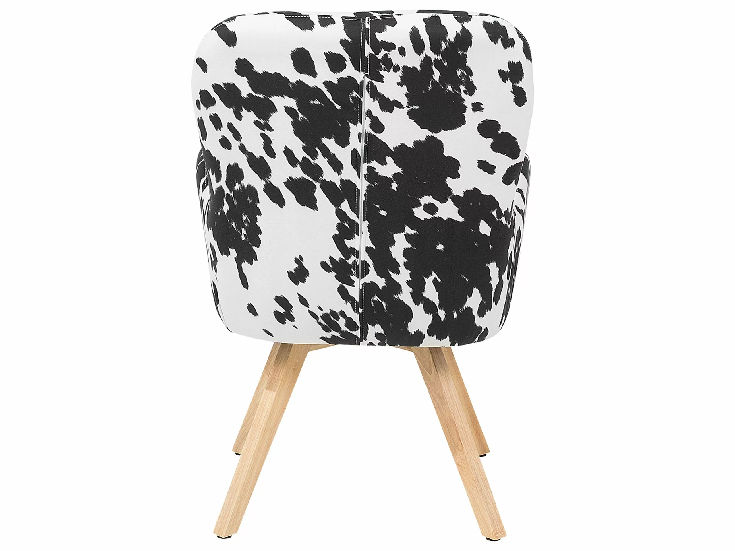 Beliani Sillón Blanco/negro BJARN - Imagen 6