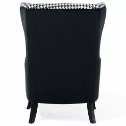 Beliani Sillón Tapizado Negro/blanco MOLDE -Sillas Ventas undef src sa picid 673418 type whitesh image scaled