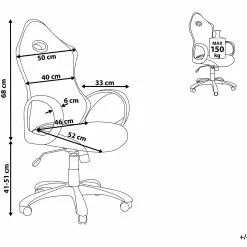 Beliani Silla De Oficina Reclinable De Poliéster Negro/plateado ICHAIR 21 Beliani Silla De Oficina Reclinable De Poliéster Negro/plateado ICHAIR -Sillas Ventas undef src sa picid 673523 type whitesh image scaled