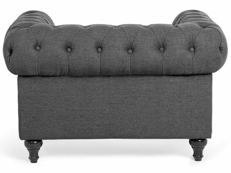Beliani Sillón Tapizado Color Gris CHESTERFIELD 9 Beliani Sillón Tapizado Color Gris CHESTERFIELD - Imagen 7
