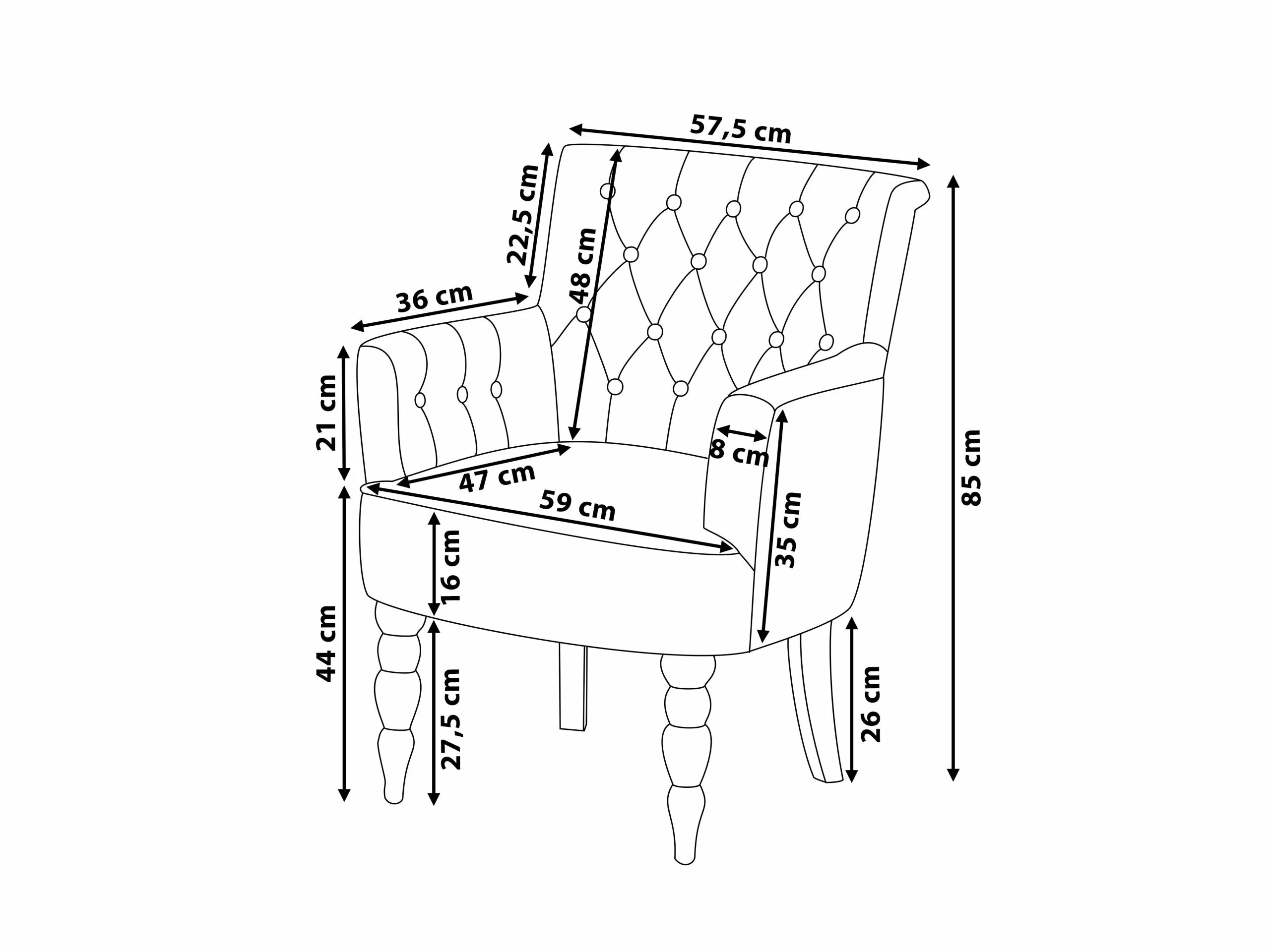 Beliani Sillón Tapizado Gris Oscuro ALESUND - Imagen 8