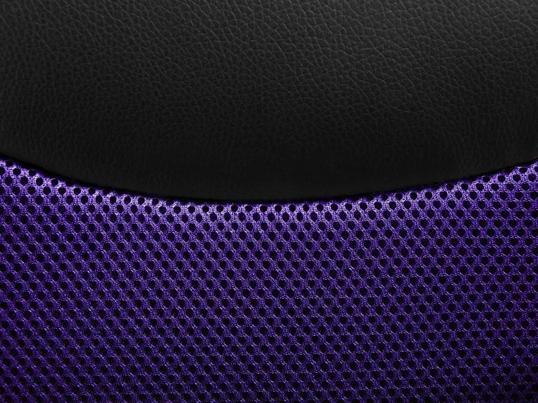 Beliani Silla De Oficina Reclinable De Piel Sintética Negro/violeta FIGHTER - Imagen 9