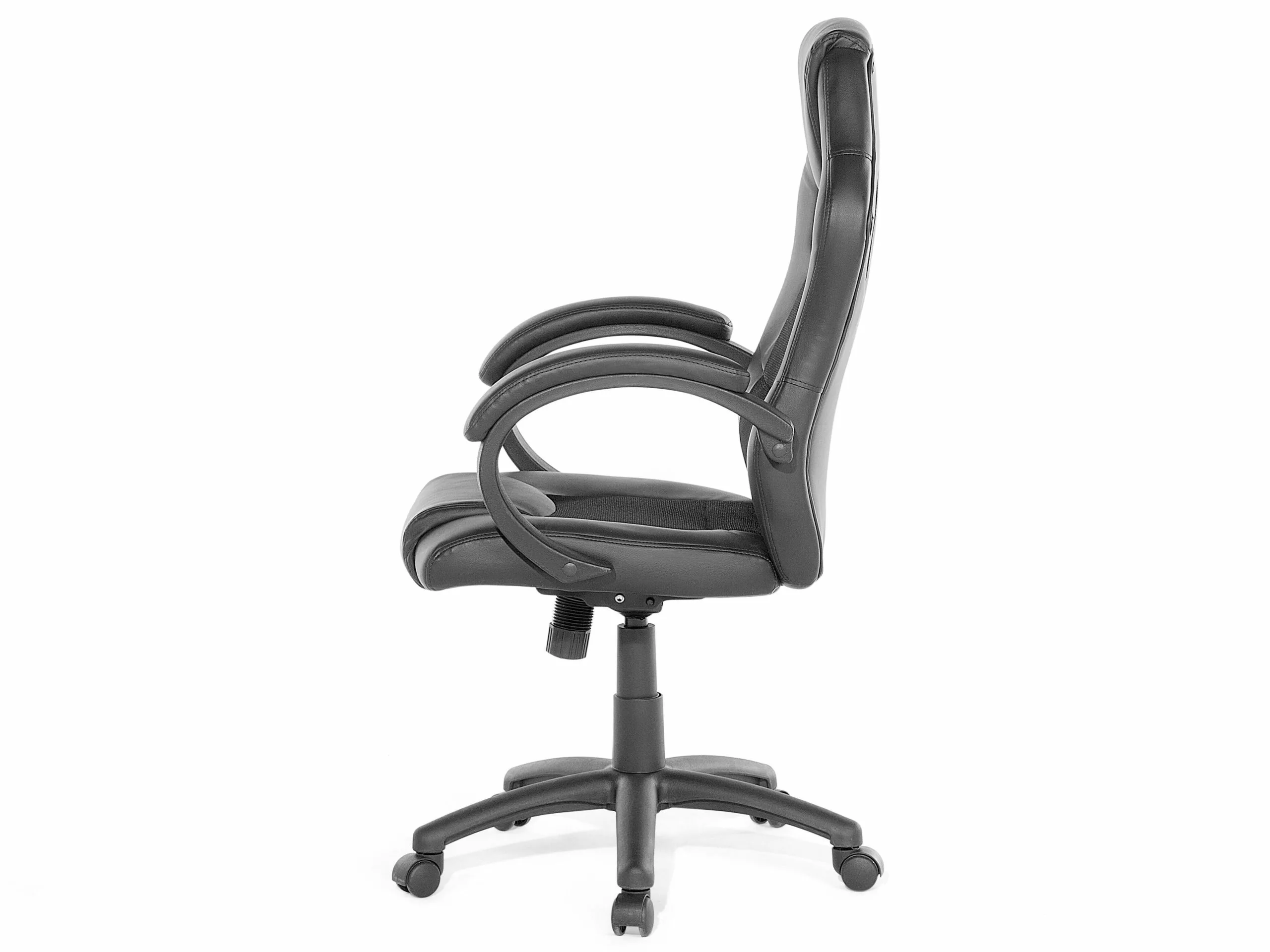Beliani Silla De Oficina Reclinable De Piel Sintética Negro/gris Oscuro FIGHTER - Imagen 4