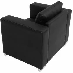 Beliani Sillón De Piel Negro HELSINKI -Sillas Ventas undef src sa picid 678870 type whitesh image scaled