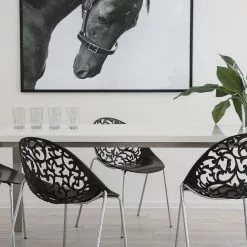 Beliani Conjunto De 4 Sillas De Comedor Negro/plateado MUMFORD -Sillas Ventas undef src sa picid 679337 type color image scaled