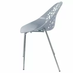 Beliani Conjunto De 4 Sillas De Comedor Gris Claro/plateado MUMFORD -Sillas Ventas undef src sa picid 679354 type whitesh image scaled