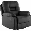 Beliani Sillón Reclinable De Piel Sintética Negra BERGEN -Sillas Ventas undef src sa picid 681442 type whitesh image