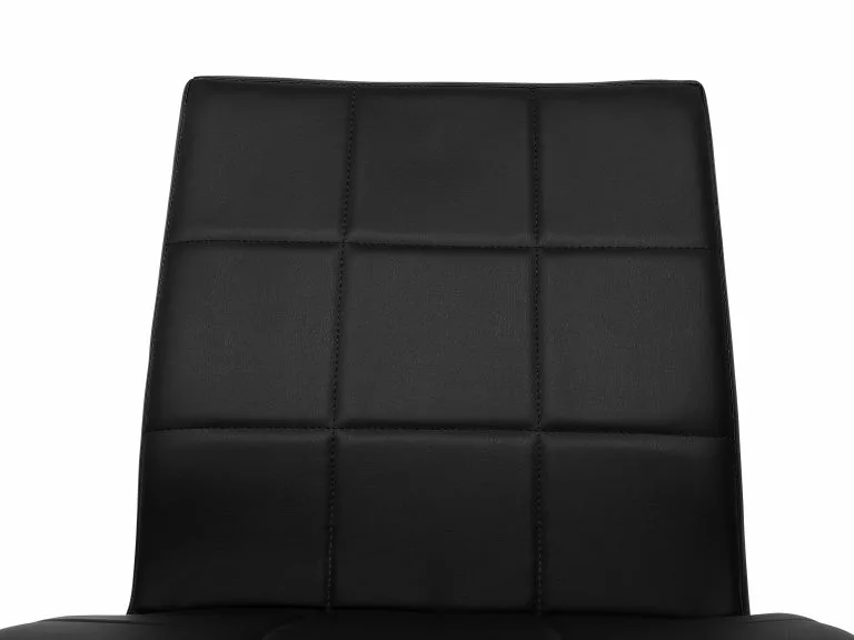 Beliani Conjunto De 2 Sillas De Comedor De Piel Sintética Negro/plateado KIRON - Imagen 7