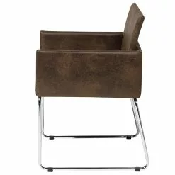 Beliani Conjunto De 2 Sillas De Comedor De Poliéster Marrón Oscuro/plateado GOMEZ -Sillas Ventas undef src sa picid 682356 type whitesh image scaled