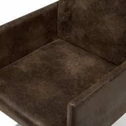 Beliani Conjunto De 2 Sillas De Comedor De Poliéster Marrón Oscuro/plateado GOMEZ -Sillas Ventas undef src sa picid 682365 type whitesh image scaled