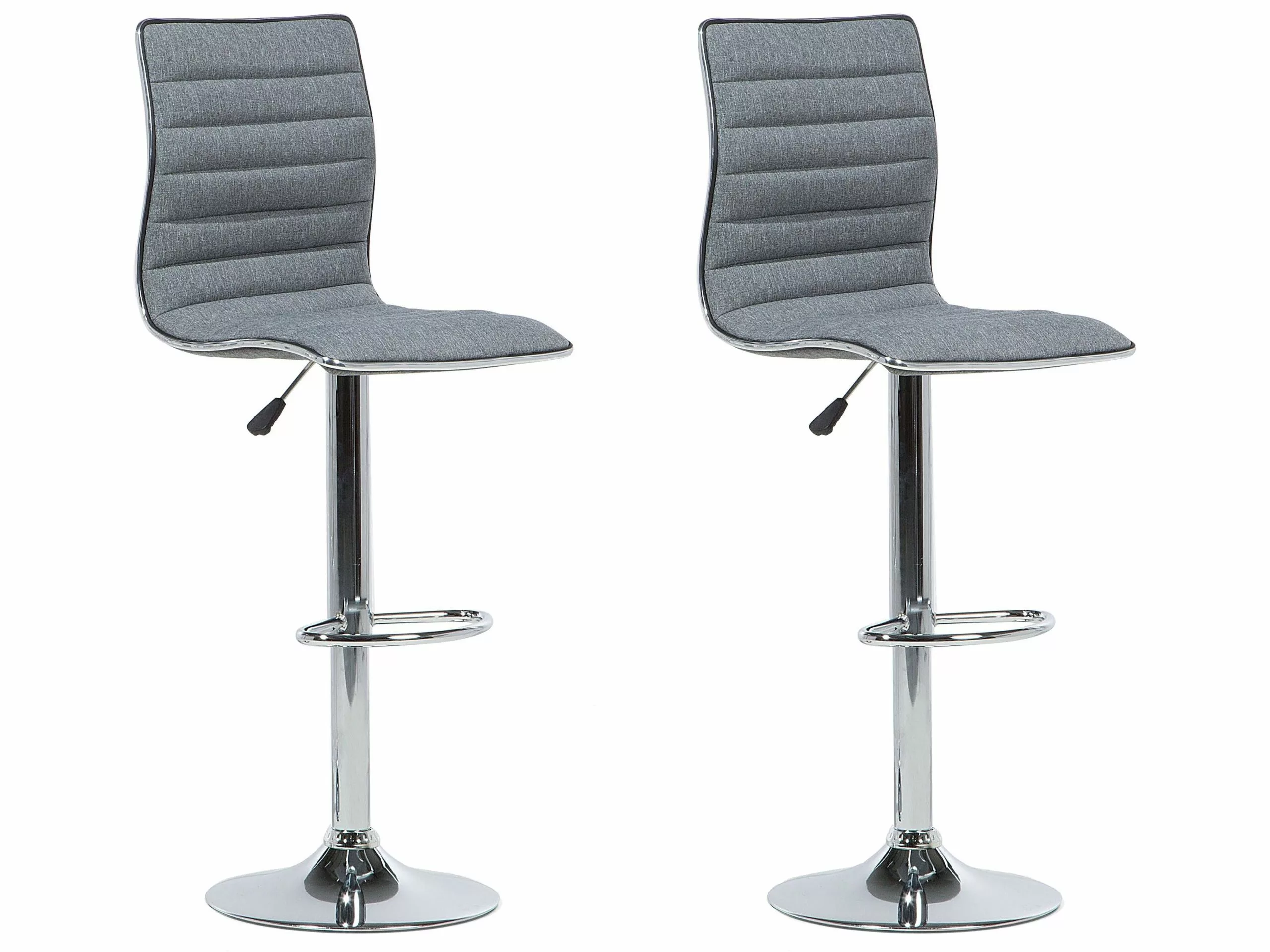 Beliani Conjunto De 2 Taburetes De Bar Gris LUCERNE