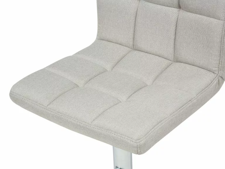 Beliani Conjunto De 2 Taburetes De Bar Altura Ajustable Beige MARION - Imagen 9