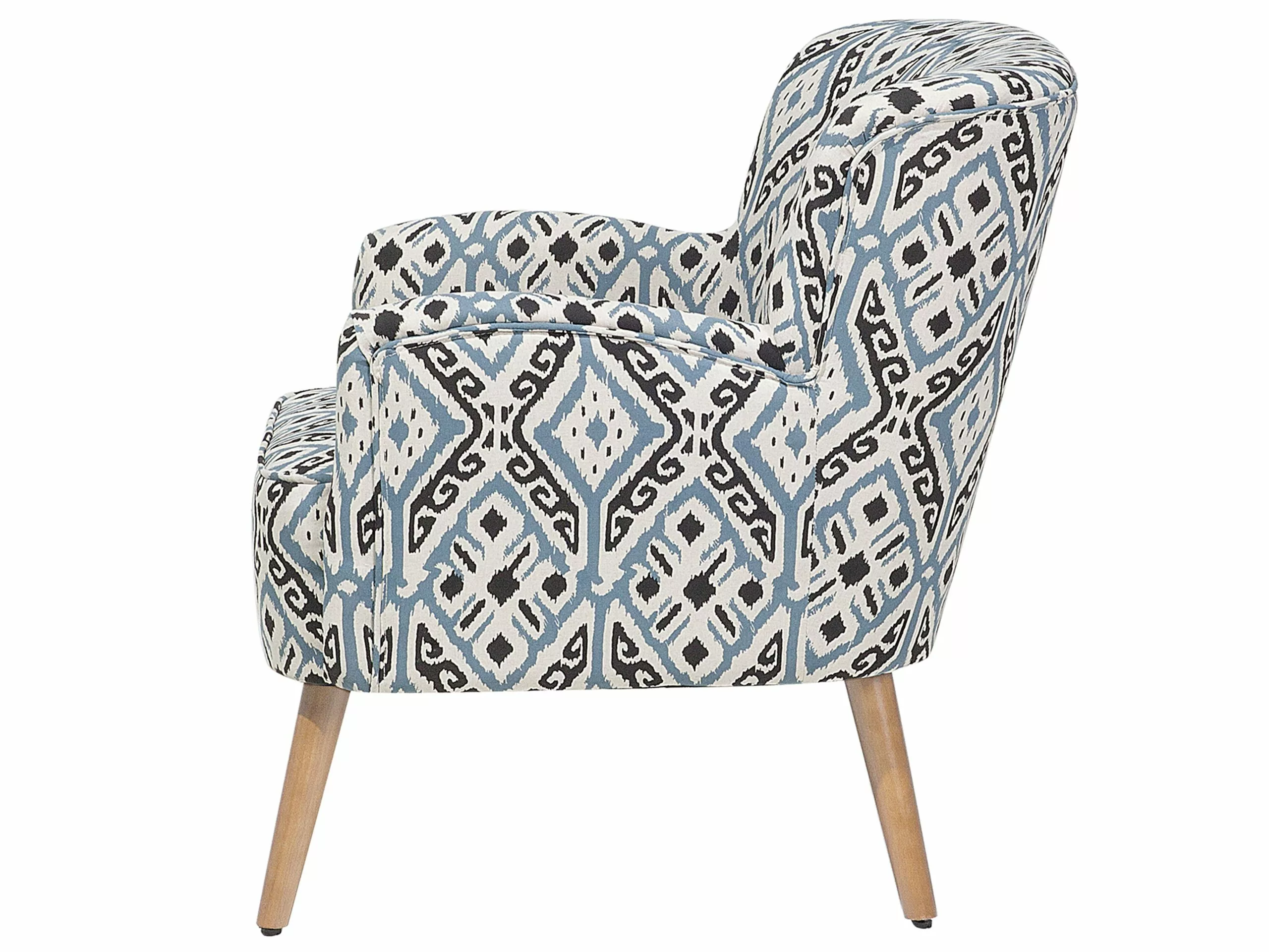 Beliani Sillón En Tejido Multicolor Con Reposapiés TUMBA 8 Beliani Sillón En Tejido Multicolor Con Reposapiés TUMBA - Imagen 6