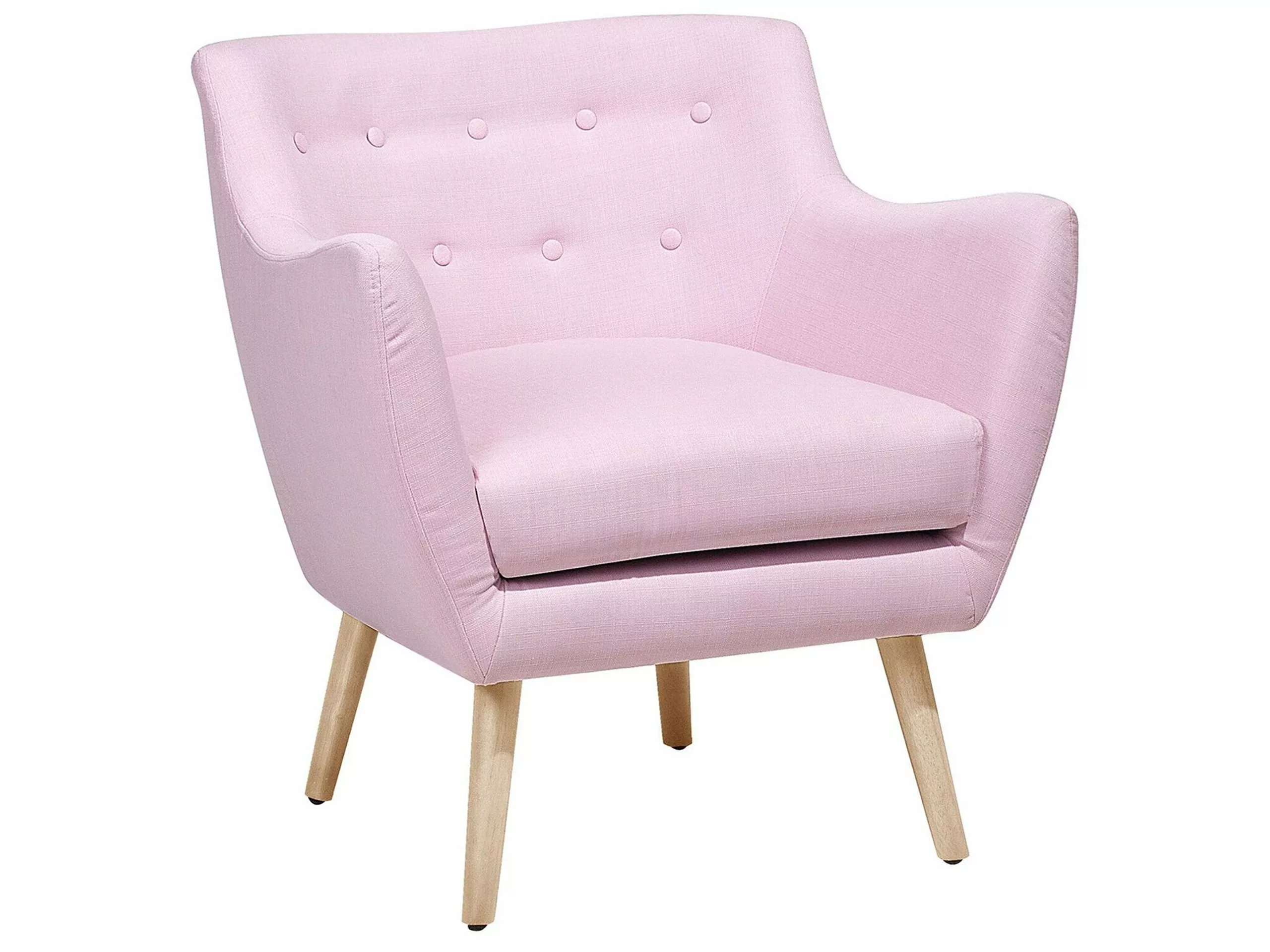 Beliani Sillón Rosa Pastel DRAMMEN