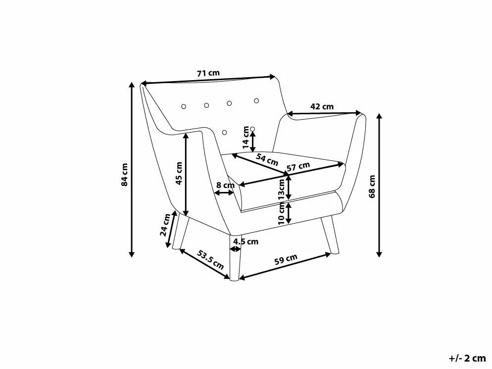 Beliani Sillón Rosa Pastel DRAMMEN - Imagen 8