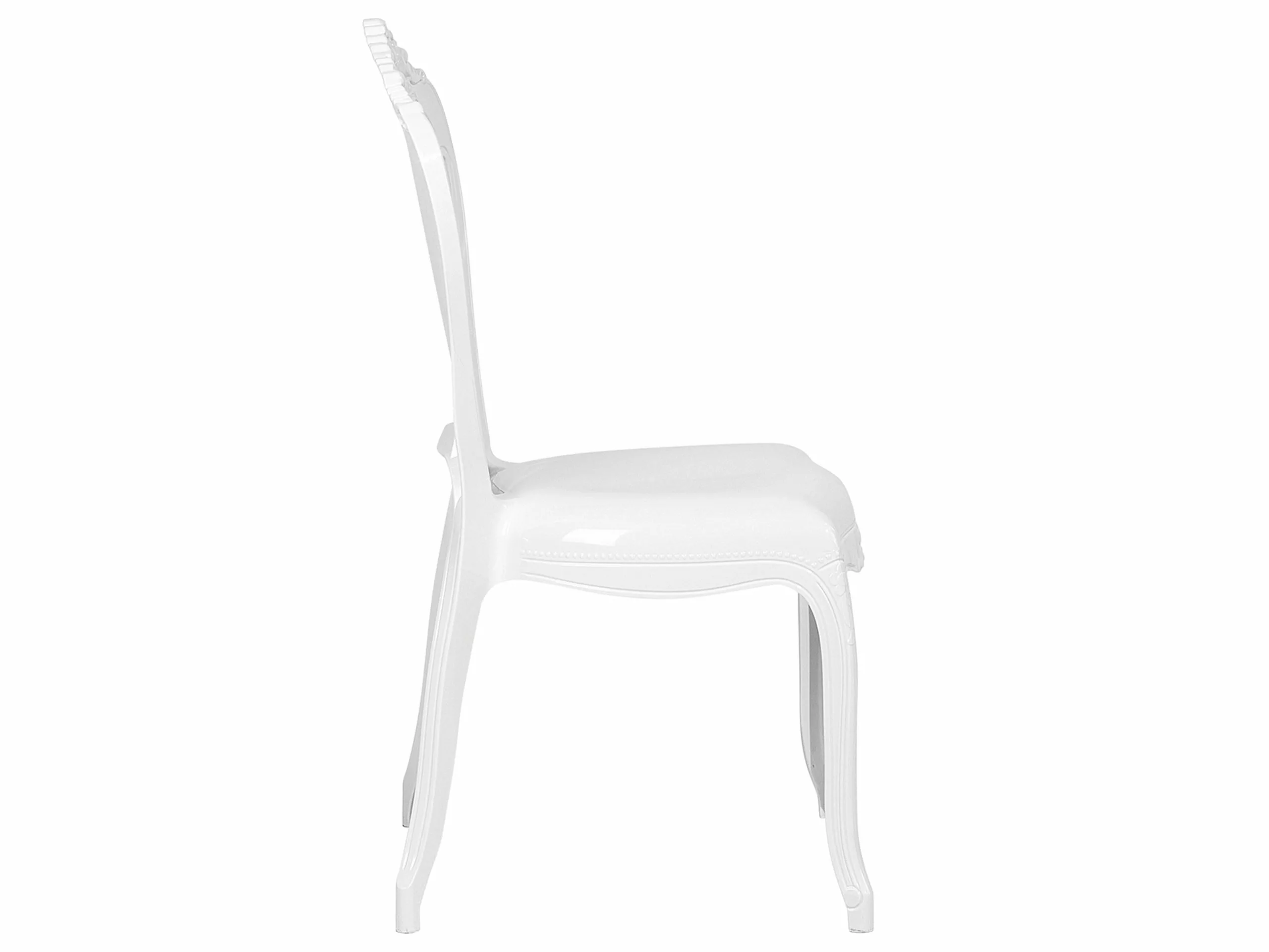 Beliani Conjunto De 2 Sillas De Comedor Blancas VERMONT - Imagen 4