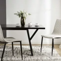 Beliani Conjunto De 2 Sillas De Comedor De Piel Sintética Blanco Crema/negro MONTANA -Sillas Ventas undef src sa picid 692848 type color image scaled