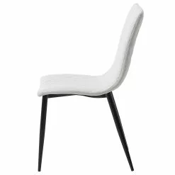 Beliani Conjunto De 2 Sillas De Comedor De Piel Sintética Blanco Crema/negro MONTANA -Sillas Ventas undef src sa picid 692852 type whitesh image scaled