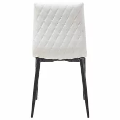 Beliani Conjunto De 2 Sillas De Comedor De Piel Sintética Blanco Crema/negro MONTANA -Sillas Ventas undef src sa picid 692853 type whitesh image scaled