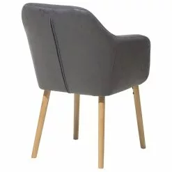 Beliani Silla De Comedor De Piel Sintética Gris/madera Clara YORKVILLE -Sillas Ventas undef src sa picid 693069 type whitesh image scaled