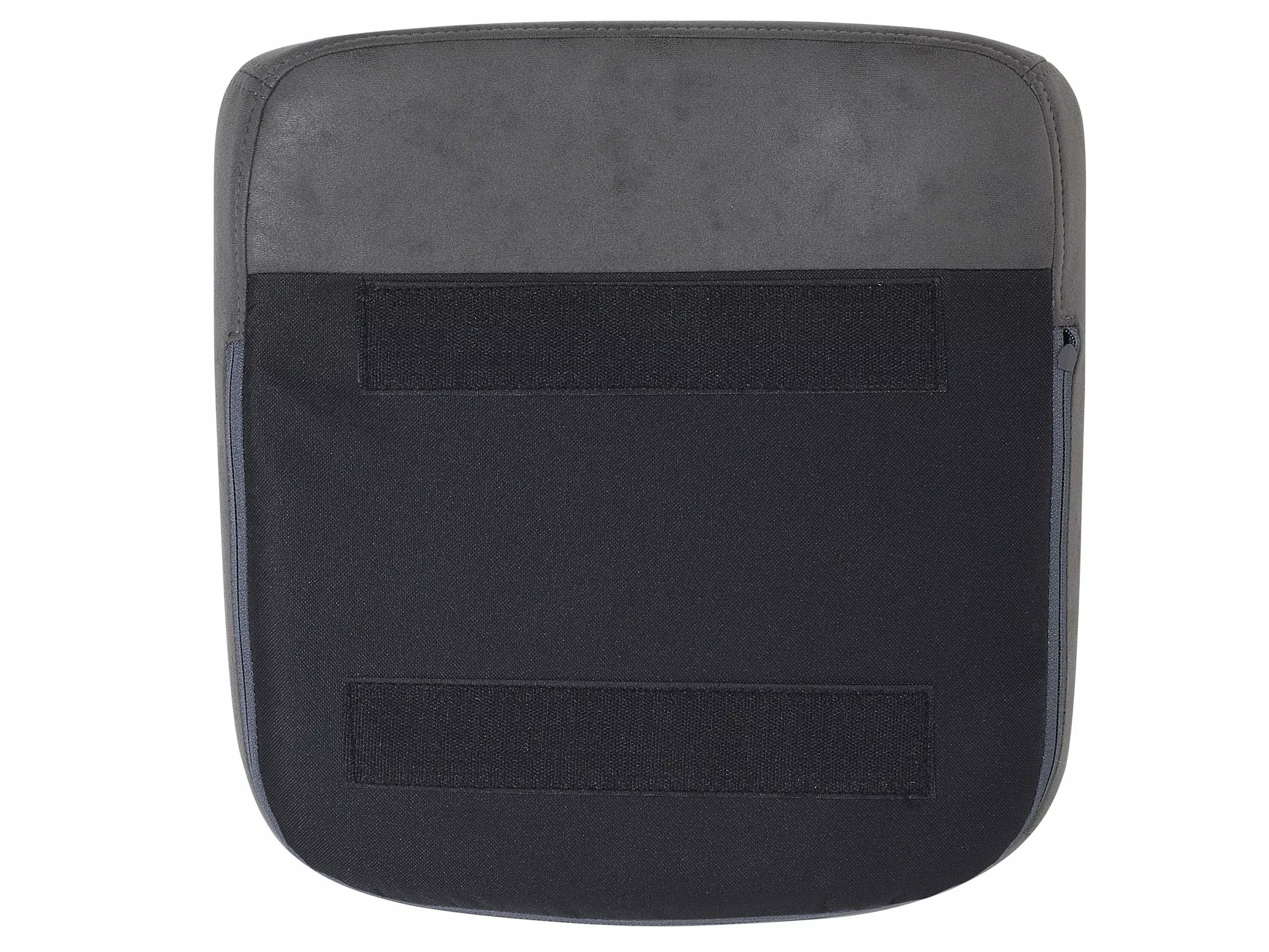 Beliani Silla De Comedor De Piel Sintética Gris/madera Clara YORKVILLE - Imagen 9