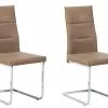 Beliani Conjunto De 2 Sillas De Comedor De Piel Sintética Beige Arena/plateado ROCKFORD -Sillas Ventas undef src sa picid 693139 type whitesh image