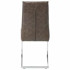 Beliani Conjunto De 2 Sillas De Comedor De Piel Sintética Marrón Claro/plateado ROCKFORD -Sillas Ventas undef src sa picid 693201 type whitesh image scaled
