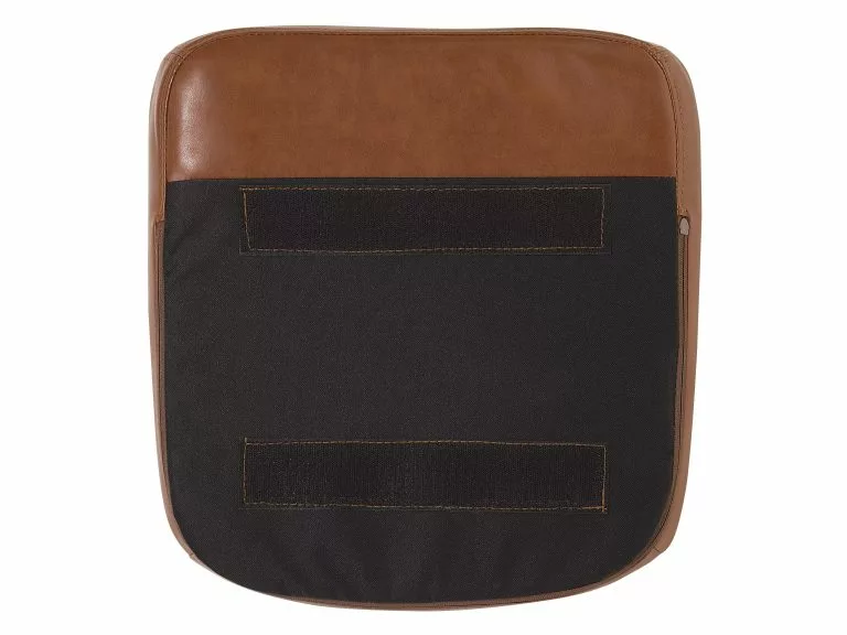 Beliani Silla De Comedor De Piel Sintética Marrón Dorado/madera Clara YORKVILLE - Imagen 10