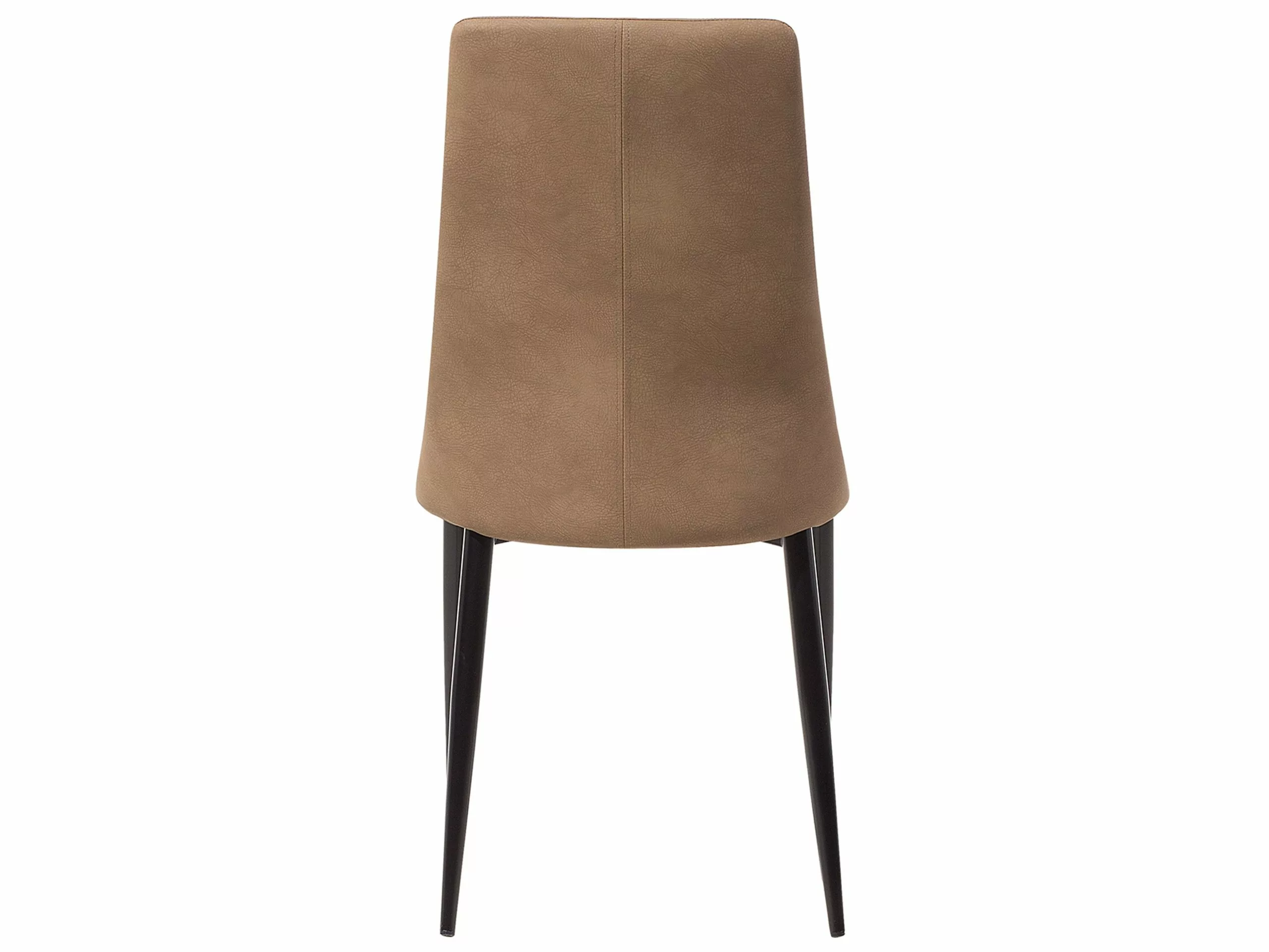 Beliani Conjunto De 2 Sillas De Comedor De Piel Sintética Marrón Dorado/negro CLAYTON - Imagen 6