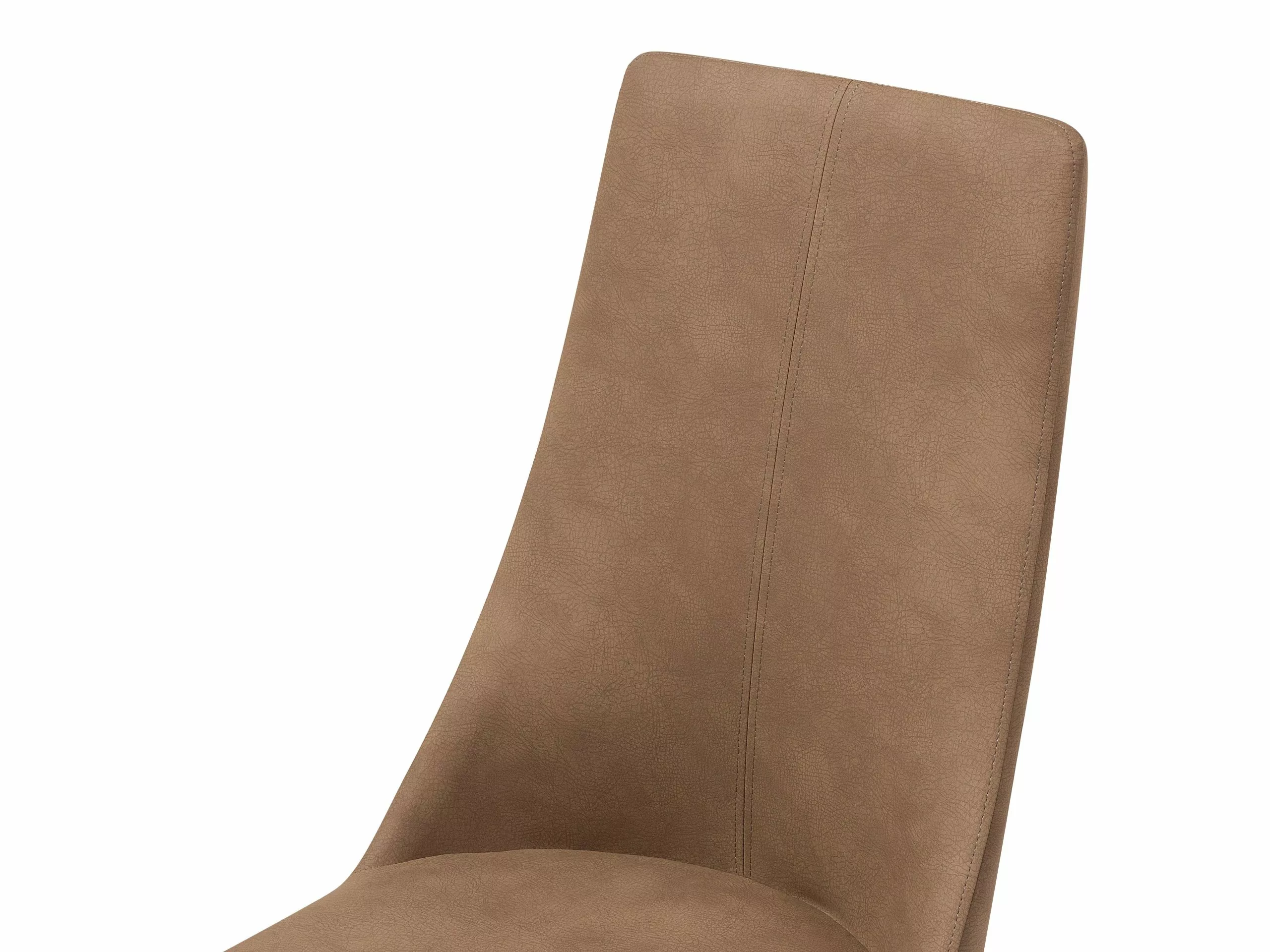 Beliani Conjunto De 2 Sillas De Comedor De Piel Sintética Marrón Dorado/negro CLAYTON - Imagen 7