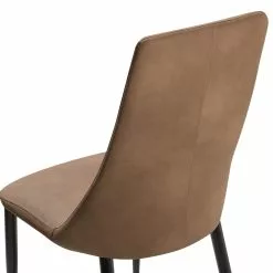 Beliani Conjunto De 2 Sillas De Comedor De Piel Sintética Marrón Dorado/negro CLAYTON -Sillas Ventas undef src sa picid 693360 type whitesh image scaled