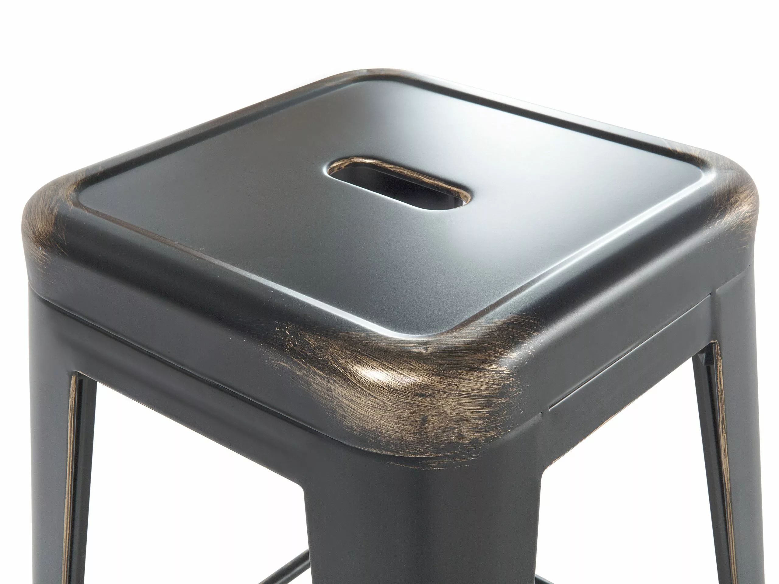 Beliani Conjunto De 2 Taburetes De Metal Negro/dorado 60 Cm CABRILLO 7 Beliani Conjunto De 2 Taburetes De Metal Negro/dorado 60 Cm CABRILLO - Imagen 5