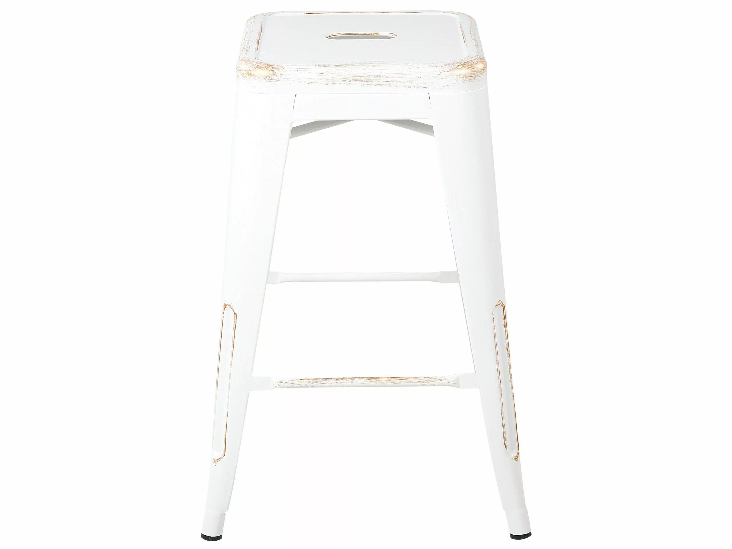 Beliani Conjunto De 2 Taburetes De Metal Blanco/dorado 60 Cm CABRILLO 7 Beliani Conjunto De 2 Taburetes De Metal Blanco/dorado 60 Cm CABRILLO - Imagen 5