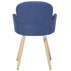 Beliani Conjunto De 2 Sillas De Comedor De Poliéster Azul Marino/madera Clara BROOKVILLE -Sillas Ventas undef src sa picid 696227 type whitesh image scaled