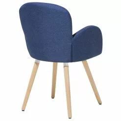 Beliani Conjunto De 2 Sillas De Comedor De Poliéster Azul Marino/madera Clara BROOKVILLE -Sillas Ventas undef src sa picid 696228 type whitesh image scaled