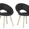 Beliani Conjunto De 2 Sillas De Comedor De Poliéster Negro/madera Clara ROSLYN -Sillas Ventas undef src sa picid 696272 type whitesh image