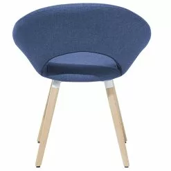 Beliani Conjunto De 2 Sillas De Comedor De Poliéster Azul Marino/madera Clara ROSLYN -Sillas Ventas undef src sa picid 696319 type whitesh image scaled