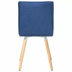 Beliani Conjunto De 2 Sillas De Comedor De Poliéster Azul Marino/madera Clara BROOKLYN -Sillas Ventas undef src sa picid 696409 type whitesh image scaled